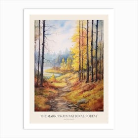 Autumn Forest Landscape The Mark Twain National Forest 2 Poster Art Print