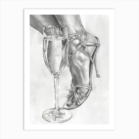 Glass Of Champagne 1 Art Print