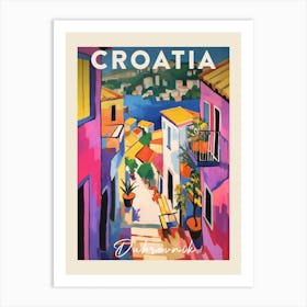 Dubrovnik Croatia 1 Fauvist Painting  Travel Poster Art Print