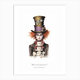 Alice In Wonderland Quote Art Print