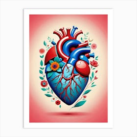 Heart With Flowers 2 Art Print