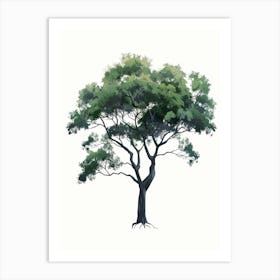 Sycamore Tree Pixel Illustration 1 Art Print