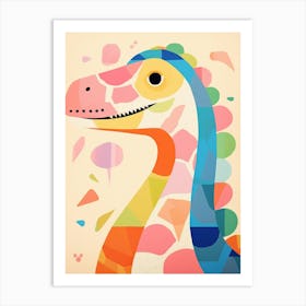 Colourful Dinosaur Plateosaurus 2 Art Print