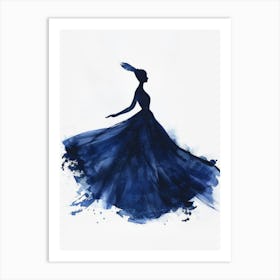 Blue Dress 1 Art Print