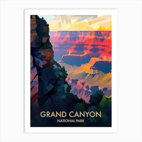 Grand Canyon National Park Matisse Style Vintage Travel Poster 2 Art Print