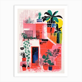 A House In Madrid, Abstract Risograph Style 3 Art Print