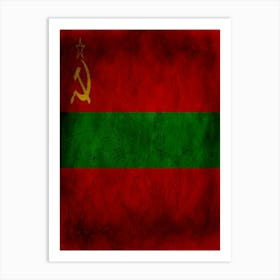 Transnistria Flag Texture Art Print