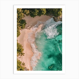 Aerial View Of A Tropical Beach 6 Art Print