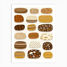 Set Of Breads Art Print