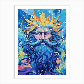 Poseidon Pop Art 9 Art Print