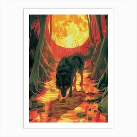 Wolf In The Woods 1 Art Print