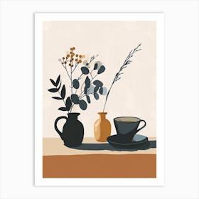 Coffee And Flowers, Hygge Art Print