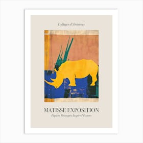 Rhino 3 Matisse Inspired Exposition Animals Poster Art Print