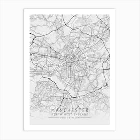 Manchester City Map Art Print