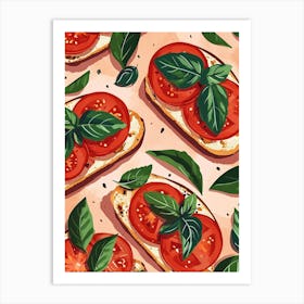 Art Deco Inspired Bruscetta 4 Art Print