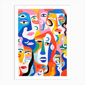 Portrait Of A Group Of People Art Print