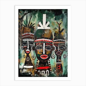 Artful Sahara Serenade: Celebrating African Decor Charms Art Print