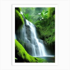 Waterfall In The Jungle Art Print