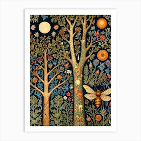 William Morris Bees In The Forest 1 Art Print