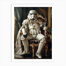 Vintage Stormtrooper Baroque Art Print