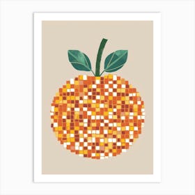 Orange Mosaic 7 Art Print