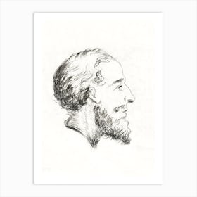 Portrait Of A Man With Beard, Jean Bernard Art Print