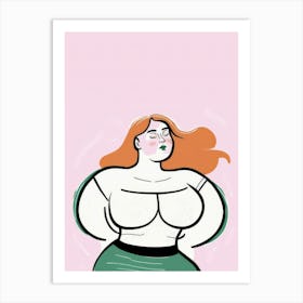 Happy Girl Body Positive Art Print