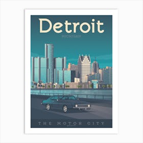 Detroit Michigan Art Print