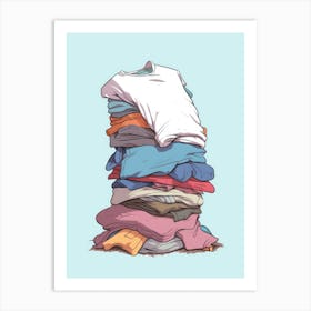 Stack Of Clothes Art Print