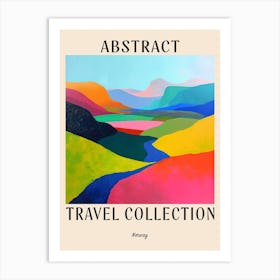 Abstract Travel Collection Poster Norway 2 Art Print