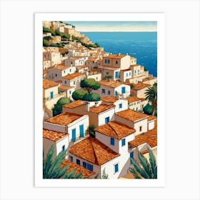 Village By The Sea Art Print