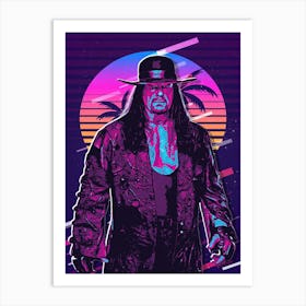 The Undertaker 80s Retro Art Print