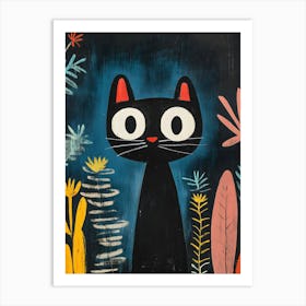 Cat In The Garden 4 Art Print