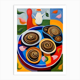 Chocolate Swirls Art Print