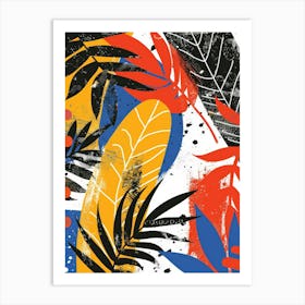 Abstract Tropical Leaves 2 Art Print