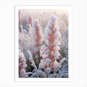 Frosty Botanical Snapdragon 5 Art Print