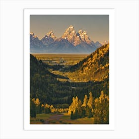 Grand Teton National Park 2 United States Of America Vintage Poster Art Print