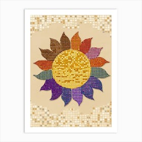 Mosaic Flower Art Print