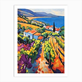 Crete Greece 3 Fauvist Painting Art Print