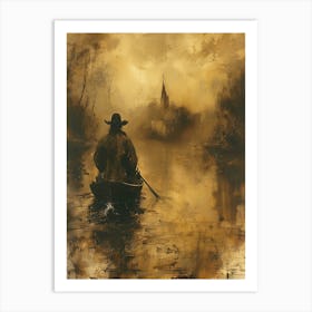 'The Man In The Boat' Art Print