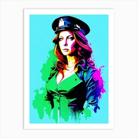 Beautiful Policewoman 1 Art Print