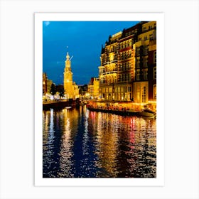 Amsterdam At Night 5 Art Print