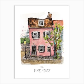 The Pink House Art Print