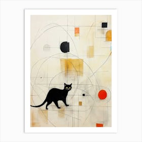 Black Cat Style Abstract 1 Art Print