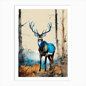 Deer In The Woods Art Print