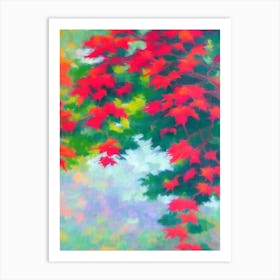 Japanese Maple tree Abstract Block Colour Art Print