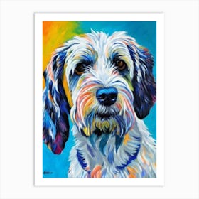 Wirehaired Pointing Griffon Fauvist Style Dog Art Print