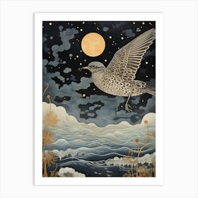 Grey Plover 1 Gold Detail Painting Art Print