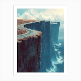 Cliff Road Scenic Drive, Extreme Winding Art Print