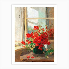 Poppies Vintage Still Life Painting Art Print